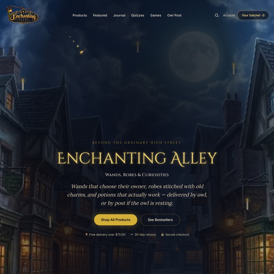 Enchanting Alley homepage